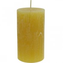 Stumpenkerzen Rustic Durchgefärbte Kerzen Gelb 60/110mm 4St