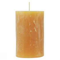 Artikel Stumpenkerzen Rustic Durchgefärbte Adventskerzen Gelb 70/110mm 4 St
