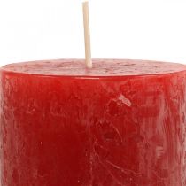 Artikel Stumpenkerzen Rustic Durchgefärbte Adventskerzen Rot 70/110mm 4 St