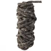 Artikel Vielseitige Stylo Schafwolle Kordel Grau 10mm 15m für kreative Dekoration