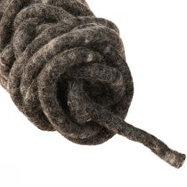 Artikel Vielseitige Stylo Schafwolle Kordel Grau 10mm 15m für kreative Dekoration