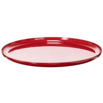 Artikel Deko-Tablett Metall Rot 27cm rund mit Rand für Innenbereich