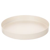 Artikel Rundes Tablett Dekoschale Metall 20cm Taupe Innenbereich