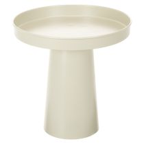 Artikel Metall Tablett Ständer, rund, 20 cm Durchmesser, beige-grau, Innenbereich