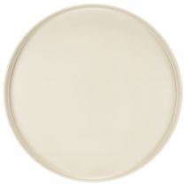 Artikel Dekotablett rund Metall Creme 30 cm mit Fuß für Indoor-Dekoration