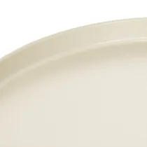 Artikel Dekotablett Metall Rund 30 cm Beige