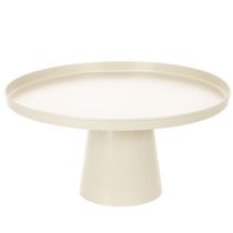 Artikel Dekoteller aus Metall beige rund Ø 40 cm mit 20 cm hohem Fuß für Innenbereich