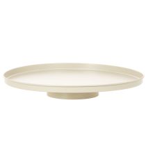Artikel Dekoplatte Metall rund 41 cm beige für Tischdisplay