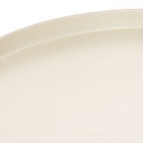 Artikel Dekoplatte Metall rund 41 cm beige für Tischdisplay