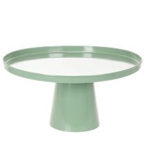 Artikel Metall Dekotisch rund grün 40x20 cm mit hohem Rand
