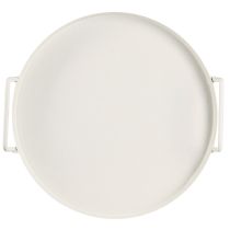 Artikel Metalltablett rund mit Griffen 30 cm für dekorative Arrangements