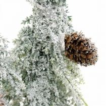 Tannenbäume mit Schnee, Adventsdeko, Winterwald L16,5cm H28cm