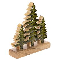 Artikel Tannenbaum Deko aus Mangoholz, grün lackiert, 20 cm Höhe, für Innenbereiche