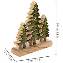 Artikel Tannenbaum Deko aus Mangoholz, grün lackiert, 20 cm Höhe, für Innenbereiche