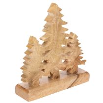 Artikel Tannenbaum Deko aus Mangoholz, grün lackiert, 20 cm Höhe, für Innenbereiche