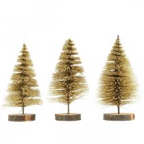 Artikel Mini Tannenbäume Tischdeko Gold Weihnachtsdeko H7cm 6St
