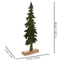 Artikel Deko-Tannenbaum aus Metall auf Holzfuß 46 cm Grün Tischdekoration Innen