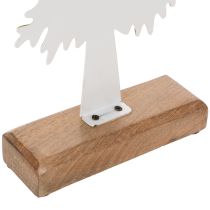 Artikel Deko-Tannenbaum aus Metall auf Holzfuß 46 cm Grün Tischdekoration Innen