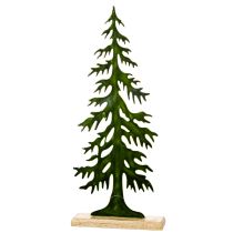 Artikel Deko-Tannenbaum aus Metall grün auf Holzsockel 60 cm