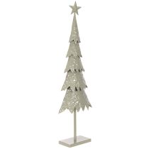Artikel Deko-Tannenbaum aus Metall mit Stern und Standfuß 74 cm, silber