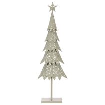 Artikel Deko-Tannenbaum aus Metall mit Stern und Standfuß 74 cm, silber