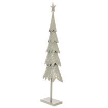Artikel Deko-Tannenbaum aus Metall mit Stern und Standfuß 74 cm, silber