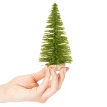 Artikel Künstlicher Tannenbaum mit Holzfuß 16cm 6er-Set Grün/Rot/Orange für Innenbereich