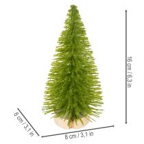 Artikel Künstlicher Tannenbaum mit Holzfuß 16cm 6er-Set Grün/Rot/Orange für Innenbereich