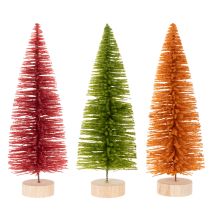 Artikel Künstlicher Tannenbaum Set 31cm 3-teilig Grün Rot Orange Innenbereich