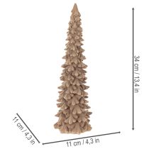 Artikel Deko-Tannenbaum beflockt Kunststoff 34cm braun für Innenbereich