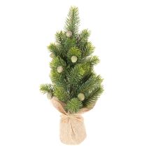 Artikel Tisch-Weihnachtsbaum künstlich 38 cm mit Jutesack für Innenbereich