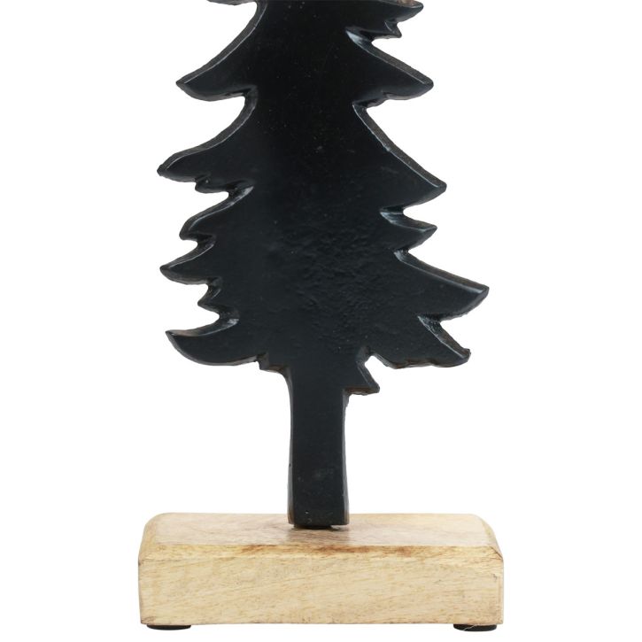 Artikel Weihnachtsdeko Tannenbaum Holz Metall Tischdeko H27cm