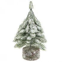 Tannenbaum mit Schnee, Weihnachtsdeko, Deko-Tanne H14cm