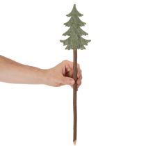 Artikel Deko-Tannenbaum auf Holzstab 45cm 6 Stück Grün Grau Braun