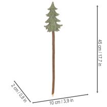 Artikel Deko-Tannenbaum auf Holzstab 45cm 6 Stück Grün Grau Braun