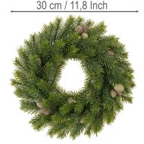 Artikel Künstlicher Tannenkranz mit Zapfen Ø 30 cm Grün Kunststoff innen