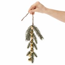 Artikel Künstlicher Tannenzweig mit goldfarbenen Mini-Christbaumkugeln, 46 cm, 2 Stück