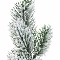 Tannenzweig Grün beschneit 39cm 8St