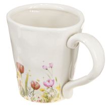 Artikel Kaffeetasse aus Keramik mit Blumenmotiv 10,5 cm - Ideal für Frühling und Dekoration