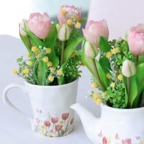 Artikel Pflanztasse aus Keramik mit Blumenmotiv für dekorative Frühlingsakzente 10,5 cm