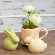 Artikel Kaffeetassen Set aus Keramik mit Untersetzer 3-teilig 11 cm in Gelb Grün Orange