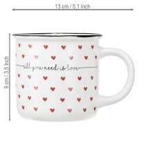 Artikel Keramik Herz Tasse Weiß Rot Romantisch All You Need Is Love
