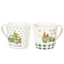 Artikel Kaffeetassen Set Keramik 10cm Merry Christmas Automotiv 2-teilig