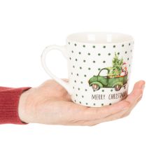 Artikel Kaffeetassen Set Keramik 10cm Merry Christmas Automotiv 2-teilig
