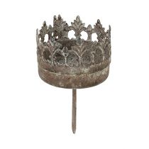 Teelichthalter Antik Ø5cm H10cm Grau