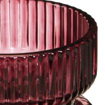 Artikel Geriffelte Glas-Teelichthalter Berry - Deko-Highlight Ø9cm H7cm – 4er Set für Floristik & Events