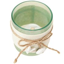 Artikel Teelichthalter Glas Maritim Blau Grün Weiß 7,5cm Set 3 Stück