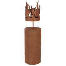 Artikel Teelichthalter Kerzenform Rostdeko Edelrost Metall H36cm