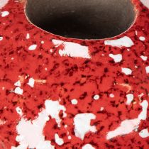 Artikel Deko Stabkerzenhalter Fliegenpilz Keramik 9 cm rot-weiß
