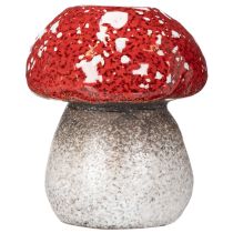 Artikel Deko Stabkerzenhalter Fliegenpilz Keramik 9 cm rot-weiß